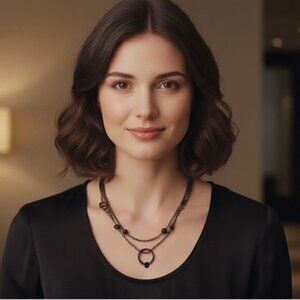 ⬇️ Dior Gunmetal Chain Necklace